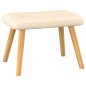 vidaXL Schaukelsessel mit Hocker Creme Stoff vidaXL Schaukelsessel mit Hocker Creme Stoff