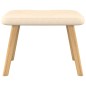 vidaXL Schaukelsessel mit Hocker Creme Stoff vidaXL Schaukelsessel mit Hocker Creme Stoff