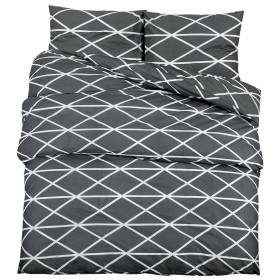 vidaXL Bettwäsche-Set Grau 200x220 cm Baumwolle