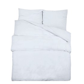 vidaXL Bettwäsche-Set Weiß 260x220 cm Baumwolle