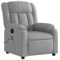 vidaXL Massagesessel Elektrisch Hellgrau Stoff vidaXL Massagesessel Elektrisch Hellgrau Stoff