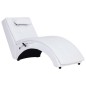 vidaXL Massage Chaiselongue mit Kissen Weiß Kunstleder vidaXL Massage Chaiselongue mit Kissen Weiß Kunstleder