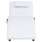 vidaXL Massage Chaiselongue mit Kissen Weiß Kunstleder vidaXL Massage Chaiselongue mit Kissen Weiß Kunstleder