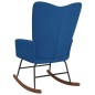 vidaXL Schaukelstuhl Blau Samt vidaXL Schaukelstuhl Blau Samt
