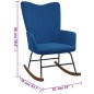 vidaXL Schaukelstuhl Blau Samt vidaXL Schaukelstuhl Blau Samt
