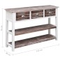 vidaXL Sideboard Antik-Braun 115x30x76 cm Holz vidaXL Sideboard Antik-Braun 115x30x76 cm Holz