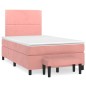vidaXL Boxspringbett mit Matratze Rosa 120x200 cm Samt vidaXL Boxspringbett mit Matratze Rosa 120x200 cm Samt