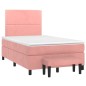 vidaXL Boxspringbett mit Matratze Rosa 120x200 cm Samt vidaXL Boxspringbett mit Matratze Rosa 120x200 cm Samt