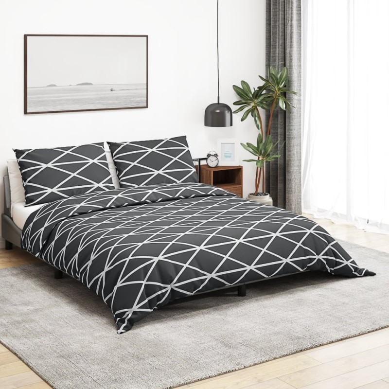 vidaXL Bettwäsche-Set Grau 220x240 cm Baumwolle vidaXL Bettwäsche-Set Grau 220x240 cm Baumwolle