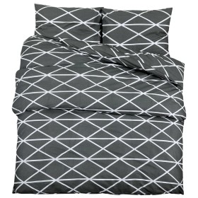 vidaXL Bettwäsche-Set Grau 220x240 cm Baumwolle