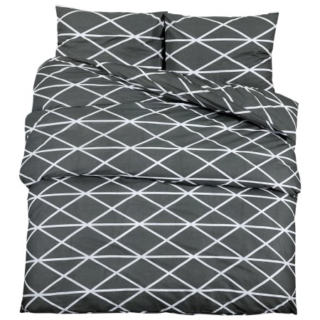 vidaXL Bettwäsche-Set Grau 220x240 cm Baumwolle