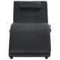 vidaXL Massage Chaiselongue mit Kissen Schwarz Kunstleder vidaXL Massage Chaiselongue mit Kissen Schwarz Kunstleder
