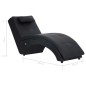 vidaXL Massage Chaiselongue mit Kissen Schwarz Kunstleder vidaXL Massage Chaiselongue mit Kissen Schwarz Kunstleder
