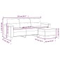 vidaXL 3-Sitzer-Sofa mit Hocker Dunkelgrau 180 cm Mikrofasergewebe vidaXL 3-Sitzer-Sofa mit Hocker Dunkelgrau 180 cm Mikrofasergewebe