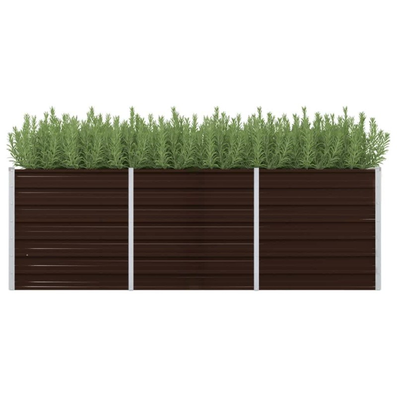 vidaXL Garten-Hochbeet Braun 240 x 80 x 77 cm Verzinkter Stahl vidaXL Garten-Hochbeet Braun 240 x 80 x 77 cm Verzinkter Stahl