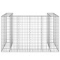 vidaXL Gabionenwand für Mülltonnen Verzinkter Stahl 180x100x110 cm vidaXL Gabionenwand für Mülltonnen Verzinkter Stahl 180x100x110 cm