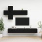 vidaXL 7-tlg. TV-Schrank-Set Schwarz Holzwerkstoff vidaXL 7-tlg. TV-Schrank-Set Schwarz Holzwerkstoff