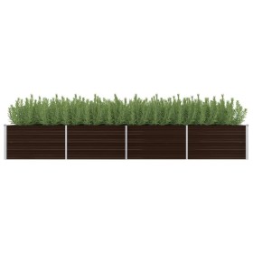 vidaXL Garten-Hochbeet Braun 320 x 80 x 45 cm Verzinkter Stahl