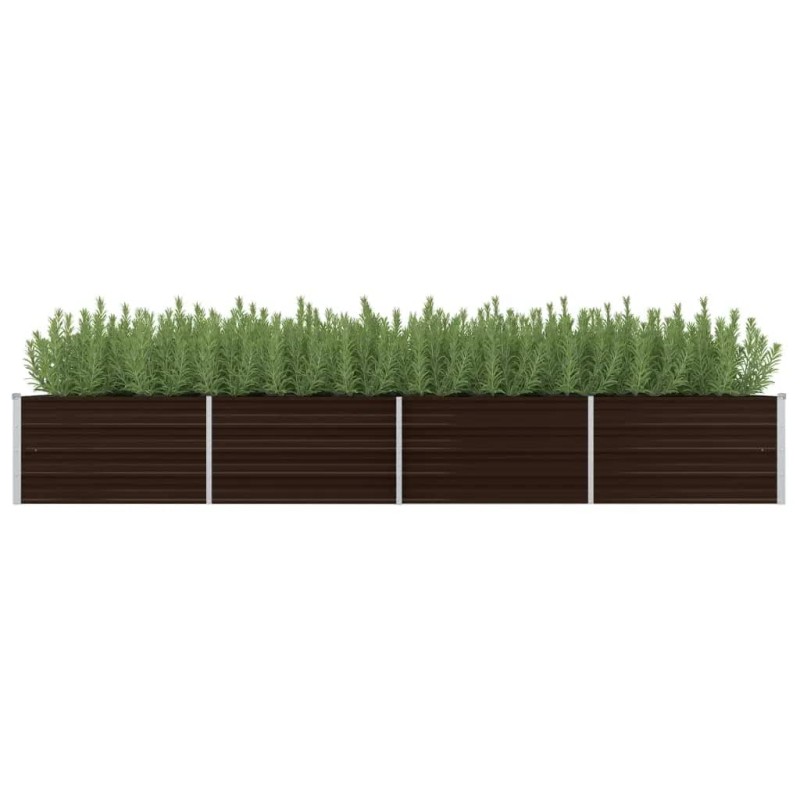 vidaXL Garten-Hochbeet Braun 320 x 80 x 45 cm Verzinkter Stahl vidaXL Garten-Hochbeet Braun 320 x 80 x 45 cm Verzinkter Stahl