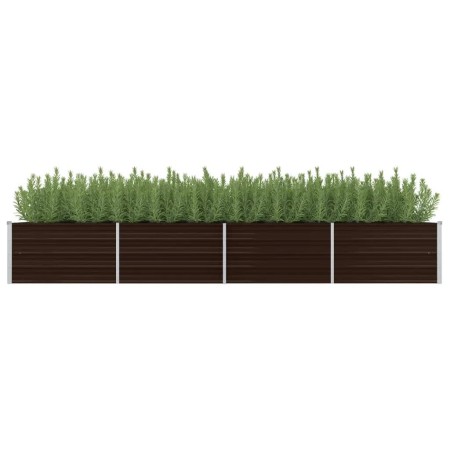 vidaXL Garten-Hochbeet Braun 320 x 80 x 45 cm Verzinkter Stahl