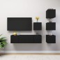 vidaXL 6-tlg. TV-Schrank-Set Schwarz Holzwerkstoff vidaXL 6-tlg. TV-Schrank-Set Schwarz Holzwerkstoff