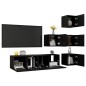 vidaXL 6-tlg. TV-Schrank-Set Schwarz Holzwerkstoff vidaXL 6-tlg. TV-Schrank-Set Schwarz Holzwerkstoff