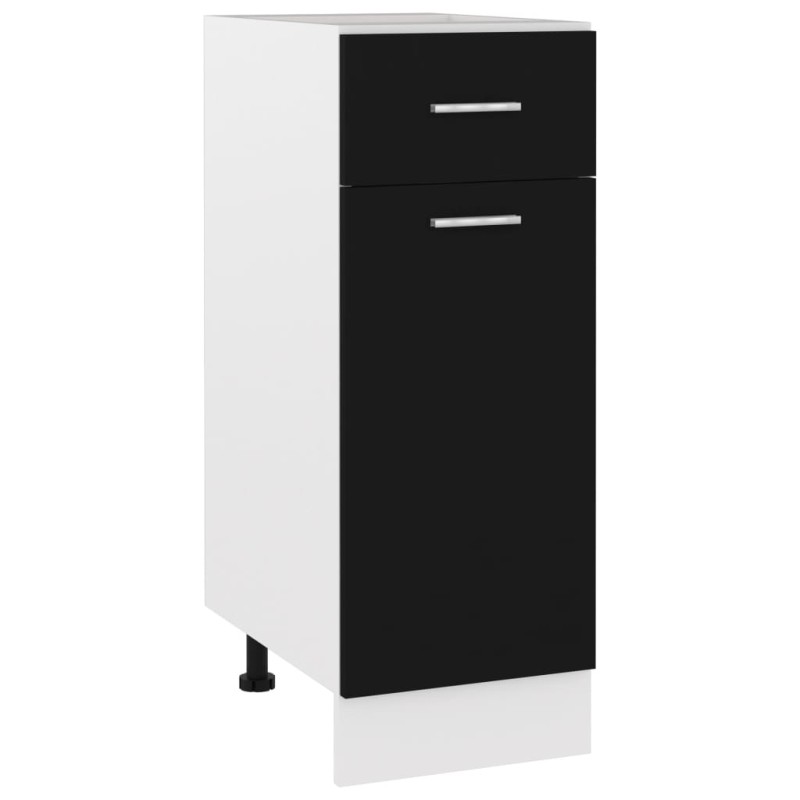 vidaXL Schubunterschrank Schwarz 30x46x81,5 cm Holzwerkstoff vidaXL Schubunterschrank Schwarz 30x46x81,5 cm Holzwerkstoff