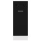 vidaXL Schubunterschrank Schwarz 30x46x81,5 cm Holzwerkstoff vidaXL Schubunterschrank Schwarz 30x46x81,5 cm Holzwerkstoff