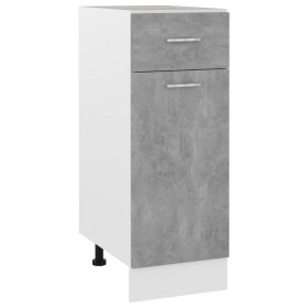 vidaXL Schubunterschrank Betongrau 30x46x81,5 cm Holzwerkstoff