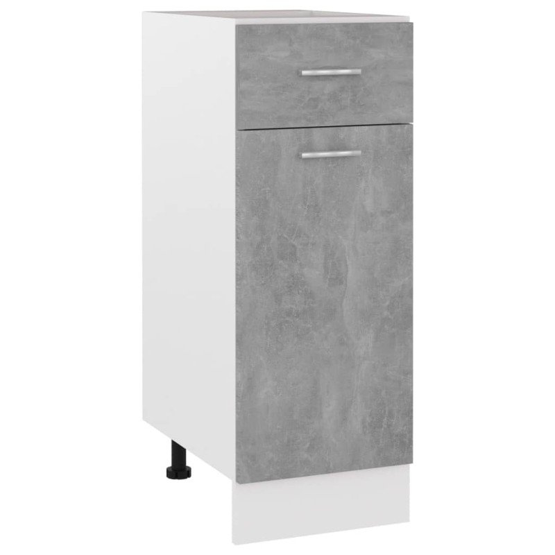 vidaXL Schubunterschrank Betongrau 30x46x81,5 cm Holzwerkstoff vidaXL Schubunterschrank Betongrau 30x46x81,5 cm Holzwerkstoff