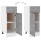vidaXL Schubunterschrank Betongrau 30x46x81,5 cm Holzwerkstoff vidaXL Schubunterschrank Betongrau 30x46x81,5 cm Holzwerkstoff