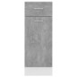 vidaXL Schubunterschrank Betongrau 30x46x81,5 cm Holzwerkstoff vidaXL Schubunterschrank Betongrau 30x46x81,5 cm Holzwerkstoff