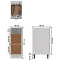 vidaXL Schubunterschrank Betongrau 30x46x81,5 cm Holzwerkstoff vidaXL Schubunterschrank Betongrau 30x46x81,5 cm Holzwerkstoff