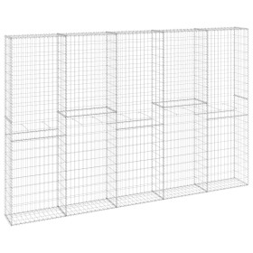 vidaXL Gabionenwand mit Abdeckung Verzinkter Stahl 300x30x200 cm