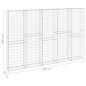 vidaXL Gabionenwand mit Abdeckung Verzinkter Stahl 300x30x200 cm vidaXL Gabionenwand mit Abdeckung Verzinkter Stahl 300x30x200 cm