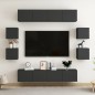vidaXL 8-tlg. TV-Schrank-Set Schwarz Holzwerkstoff vidaXL 8-tlg. TV-Schrank-Set Schwarz Holzwerkstoff