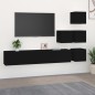 vidaXL TV-Wandschrank Schwarz Holzwerkstoff vidaXL TV-Wandschrank Schwarz Holzwerkstoff