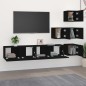 vidaXL TV-Wandschrank Schwarz Holzwerkstoff vidaXL TV-Wandschrank Schwarz Holzwerkstoff