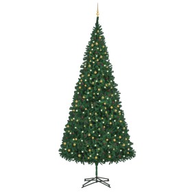 vidaXL Künstlicher Weihnachtsbaum Beleuchtung & Kugeln 500 cm Grün