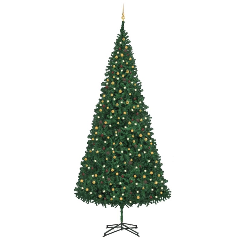 vidaXL Künstlicher Weihnachtsbaum Beleuchtung & Kugeln 500 cm Grün vidaXL Künstlicher Weihnachtsbaum Beleuchtung & Kugeln 500 cm Grün