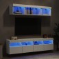 vidaXL 5-tlg. Wohnwand mit LED-Beleuchtung Weiß Holzwerkstoff vidaXL 5-tlg. Wohnwand mit LED-Beleuchtung Weiß Holzwerkstoff