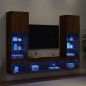 vidaXL 5-tlg. Wohnwand mit LED-Beleuchtung Braun Eichen-Optik vidaXL 5-tlg. Wohnwand mit LED-Beleuchtung Braun Eichen-Optik