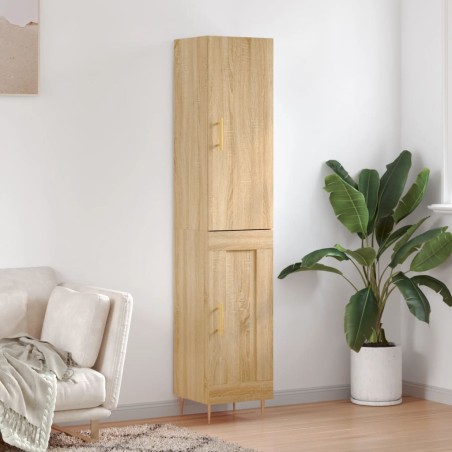 vidaXL Highboard Sonoma-Eiche 34,5x34x180 cm Holzwerkstoff