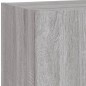 vidaXL 5-tlg. Wohnwand mit LED-Beleuchtung Grau Sonoma Holzwerkstoff vidaXL 5-tlg. Wohnwand mit LED-Beleuchtung Grau Sonoma Holzwerkstoff