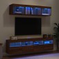 vidaXL 5-tlg. Wohnwand mit LED-Beleuchtung Braun Eichen-Optik vidaXL 5-tlg. Wohnwand mit LED-Beleuchtung Braun Eichen-Optik