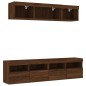 vidaXL 5-tlg. Wohnwand mit LED-Beleuchtung Braun Eichen-Optik vidaXL 5-tlg. Wohnwand mit LED-Beleuchtung Braun Eichen-Optik