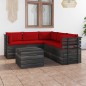 vidaXL 6-tlg. Garten-Sofagarnitur aus Paletten mit Kissen Kiefernholz vidaXL 6-tlg. Garten-Sofagarnitur aus Paletten mit Kissen Kiefernholz