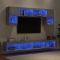 vidaXL 6-tlg. Wohnwand mit LED-Beleuchtung Betongrau Holzwerkstoff vidaXL 6-tlg. Wohnwand mit LED-Beleuchtung Betongrau Holzwerkstoff