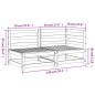 vidaXL Gartensofa 2-Sitzer Massivholz Kiefer vidaXL Gartensofa 2-Sitzer Massivholz Kiefer