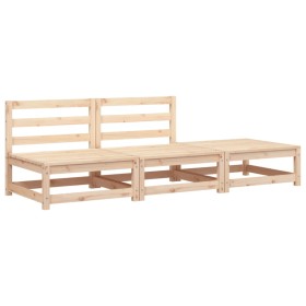 vidaXL Gartensofa ohne Armlehnen mit Fußhocker Massivholz Kiefer
